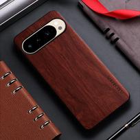 Bambuko medžio rašto odinis dėklas Google Pixel 10 9 8 7 6 5 Pro 9A 8A 7A 6A 5A 4A telefonams Funda Unikalus dėklas Pixel 10 Pro Xl telefonui Pixel 10 Pro XL black