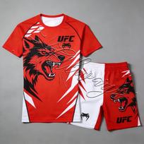 Vasarinis Naujas UFC MMA Sportinis Fitneso Kostiumas Vyrams ir Moterims Kovos Sanda Bokso Entuziastams Greitai Džiūstanti Kvėpuojanti Komplektacija S white