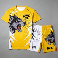 Vasarinis Naujas UFC MMA Sportinis Fitneso Kostiumas Vyrams ir Moterims Kovos Sanda Bokso Entuziastams Greitai Džiūstanti Kvėpuojanti Komplektacija S white