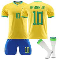 22/23 Brazil Home Jerseys Vaikų futbolo treniruočių kostiumo rinkinys 28 mėlyna