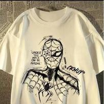 Žmogus-voras  Po kauke gali būti bet kas  Piešinio Grafikos Marškinėliai, Oversized Streetwear Marškinėliai, Unisex Superherojus Atsitiktinis Viršus XXXL smėlis