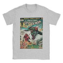 Marvel The Amazing Spider-Man #122 Klasikinio komikso viršelio grafinis marškinėlis,  Žaliojo Goblinas Paskutinis Pasipriešinimas  Retro marškinėlis, Unisex Superherojus Atsitiktinis viršus M juoda