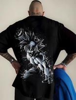 Dragon Ball spausdinti marškinėliai Streetwear 100% medvilnė trumparankoviai per dideli marškinėliai vyriški moteriški laisvi drabužiai Harajuku Y2k viršus XXXL juoda