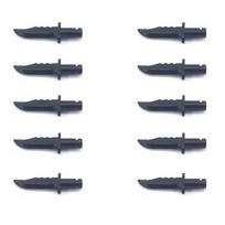 10PCS/SET Military Weapons Cold Weapon Knife Axe Scythe Soldier Mini Action Figures Attachments Army Constructing Blocks Bricks Playthings geltona