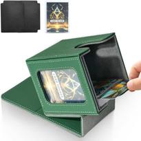 Kortų kaladės dėžutė su MTG Commander ekranu, talpinanti 100+ kortų su dvigubomis apsaugomis. Prekybos kortų laikymo dėžutė, tinkama TCG, PTCG, sporto kortoms.