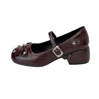 Vidinis aukščio padidinimas abrikosų spalvos tinklelio siuvinėta rankinės galvutė pusbačiai moteriški dėvi nauji baleto Mary Jane sandalai 39 black