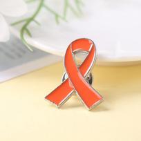 Rožinės juostelės krūties vėžio emalio sagė Saugumo ženkleliai visuomeninės naudos renginiams Juostelės sagė Meilės skatinimo sagė 5pcs oranžinė