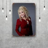 Dolly Parton dekoratyvinis plakatas Vintažinis skardos ženklas Metalinis ženklas Dekoratyvinė plokštelė Pub'ui Barui Vyriškam kampeliui Klubui Sienų dekoracija 20x30cm（7.8x11.8inch） gray