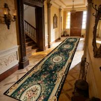 Žalias Klasikinio Stiliaus Koridoriaus Kilimas Svetainės Koridoriaus Kilimai Laiptų Dekoras Neslystantis Plaunamas Virtuvės Bėgikas Dydis 50x120cm black