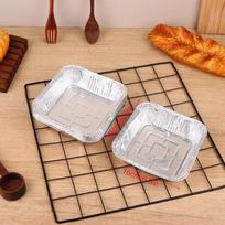 10Pcs 20CM Square Aluminum Foil Pan Non-Stick Oil-proof Air Fryer Baking Tray BBQ Oven Food Containers Kitchen Baking Tool