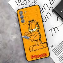 Mielas Katė G-GarfieldeS Telefono dėklas Samsung S26 S25 Edge S24 S23 S22 S21 S20 Ultra Plus Fe Galaxy A54 A53 A34 A25 A16 Dangtelis Samsung S24 orange
