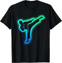 Taekwondo Martial Arts Kids Men Boys Karate Gift Unisex T-Shirt XL blue