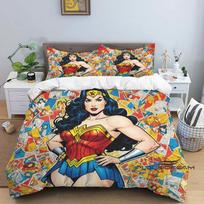 Šis Wonder Woman animacinis patalynės komplektas—su antklodės užvalkalu ir pagalvių užvalkalais—yra puikus pasirinkimas dekoruoti tiek berniukų, tiek 135X200cm black