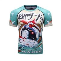 MMA Rashguard Jiu Jitsu Bjj Training Short Sleeve Fitness Muay Thai Boxing Sports Sweater Boxing Jerseys L gray