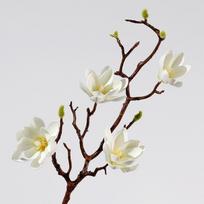 Didelė dirbtinė magnolijos gėlė, tikra liesti, realistiška imitacija, didelė magnolija, prabangi, rankų darbo, dirbtinė orchidėja, vestuvių dekoras balta