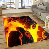Volcano 3D Lava Magma Rug Carpet for Living Room Bedroom Home Decor,Floor Mat Non-slip Decoration for Sofa Kitchen Doormat Gift 40x60cm( 15x23in )