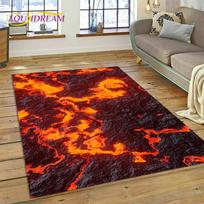 Volcano 3D Lava Magma Rug Carpet for Living Room Bedroom Home Decor,Floor Mat Non-slip Decoration for Sofa Kitchen Doormat Gift 70x100cm( 27x39in )