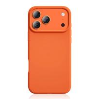 Originalus skysto silikono telefono dėklas, skirtas iPhone 17 16 Pro Max 17Pro 16Pro, minkšti Air dėklai, skirti iPhone17 Pro Max 17, matinė galinė plokštelė iPhone 16 Pro oranžinė