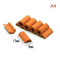 60 Vnt. Mini Stogo Čerpės Kraštovaizdžiui Formuoti Miniatiūrinės Stogo Čerpės Mažos Stogo Čerpės Lėlių Namelio Dalims, 1/16 Mastelis A4 orange