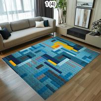 Spalvingas statybinių kaladėlių kilimėlis Kūrybiškas dėlionės dizainas Namų dekoracija Vaikų kambariui Žaidimų kambariui Svetainei Miegamajam 120cm x 160cm