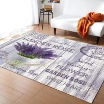Kaimiškas Alyvos Gėlės Violetinės Levandos Augalo Kilimai Miegamajam Svetainei Moderniam Namui Grindims Didelis Neslystantis Kilimas Įėjimo Durų Kilimėlis 50x80cm