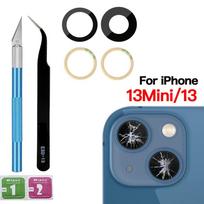 Galinės kameros stiklo pakeitimas iPhone X XR XS 11 12 13 14 Mini Plus Pro Max su klijais ir pašalinimo įrankiais 13-13MINI black