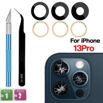 Galinės kameros stiklo pakeitimas iPhone X XR XS 11 12 13 14 Mini Plus Pro Max su klijais ir pašalinimo įrankiais 13Pro black