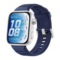 Originalus silikoninis dirželis Huawei Watch Fit 5/5Pro, greito atsegimo dizainas, atsparus vandeniui/prakaitui, apyrankė Huawei Fit 3/Fit4pro HUAWEI Fit3/4/4Pro Silver tamsiai mėlyna spalva