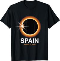 Visuminis Saulės Užtemimas Visuminis Saulės Užtemimas Ispanija Rugpjūtis 2026 Marškinėliai M įvairiaspalvis