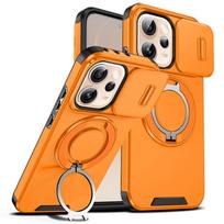 Shockproof Armor Case For OPPO Reno 15F 14F 13F 13 14 15 Pro Max 5G Capa Megnetic Ring Holder Slide Lens Camera Protector Cover For Reno 15 5G gray
