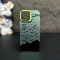 Paprasta linijinė kalno viršūnė, tinkama iPhone16promax mobiliojo telefono dėklui, Apple 13pm viskas įskaičiuota 15Plus naujas 14 Apple 16pro black