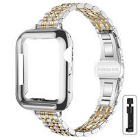 Metalinė apyrankė+dėklas Apple Watch Ultra2 dirželiui 49mm 42mm 41mm 45mm 40mm 44mm Dangtelis Plieno apyrankė Iwatch Series 9 8 7 6 SE 5 4 Ultra 1 2 49mm white
