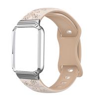 Silikoninis dirželis+metalinis rėmelis xiaomi Mi band 10 Pro Keraminiam išmaniajam laikrodžiui keičiamas korpusas su dirželiu Mi Band10 Pro Priedai  Mi band 10 Pro Ceramic ruda