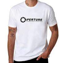 Portal 2 Aperture Science Logo Tshirt Plus Size Summer Casual Tshirt L white