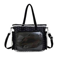Baleto Stiliaus Skaidrus Itabag Taškuotas Anime Pečių Krepšys Y2k Lolita Crossbody Krepšys Moterims juoda