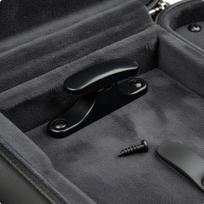 Smuiko lanko laikiklio atsarginė dalis Instrumentų dėklo tvirtinimo detalė Saugus fiksavimo skląstis Blizgus Glossy black