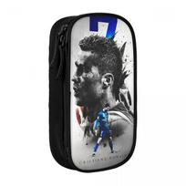Futbolo Cr7 Prekės Dėžutė Ilgiems Pieštukams Futbolo Ronaldo Aksesuarai Dvigubo Sluoksnio Pieštukinė Mergaitės Kosmetinė Nuostabi Dovana (as the picture,Large) gray