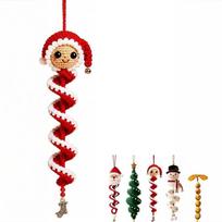 Kalėdinė dekoracija Kalėdų eglutė Nėrimo amato rinkinys Nėrimo sniego senis Spiralinis ornamentas DIY rinkinys su siūlais, nėrimo kabliuku ir instrukcijomis Rankų darbo #B