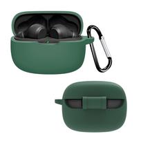 Taikoma JBL WAVE Beam ausinių dėklas Bluetooth silikoninis apsaugantis nuo kritimo ausinių dėklas JBL WAVE Beam tamsiai žalia spalva