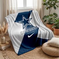 Dallas Cowboys Flannel Fleece Blanket Cozy Warm Throw Blanket For Couch Bed Travel All Season Use 75x90cm