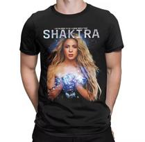 Shakira World Tour'25 Print T-Shirt Unisex Cotton Casual Crew Neck XXL gray