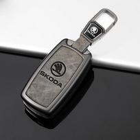 Automobilio atlenkiamo pultelio dėklas Dangtelis Apsauginis Korpusas Maišelis Skoda Octavia A5 A7 Fabia Superb Kodiaq Karoq Raktų pakabuko Aksesuarai gray