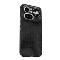 Magnetic Case For Nothing Phone 4a Pro Case For Magsafe Embossed Carbon Fiber Striped Pattern PC Hard Cover Nothing Phone (4a) Pro black
