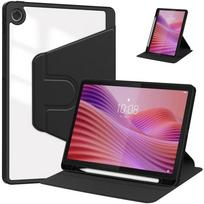 Dėklas planšetiniam kompiuteriui Tab K10 2nd K10C, skirtas Lenovo Tab 10.1 2025 TB311FU TB311XU, 360° besisukantis galinis stovas, Coque su pieštuko laikikliu For Lenovo Tab 10.1 juoda
