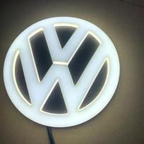 11cm LED automobilio priekinis galinis emblemos lipdukas VW Polo Golf Jetta Beetle CC Tiguan Touran Passat MK7 MK5 B5 B6 priedams black