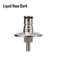Hose Barb/MFL 1.5  Tri Clamp to Ball Lock Post Liquid Gas Homebrew Kegging Fermentation Parts Brewer Hardware SUS304 gray