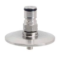 2 Tri Clamp to Ball Lock Post, SS304 Sanitary Brewer Fitting, 64mm OD ferrule white
