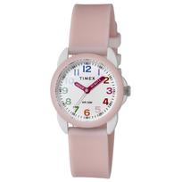 TIMEX Kids' Watch, Quartz Movement, 30M Water Resistant, Acrylic Crystal, White Dial, Compact 29.5x31mm, TW2W92000 balta