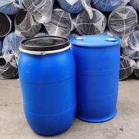 200L tvirta plastikinė statinė su geležiniu lanku ir flanšu, sutvirtinta cheminių medžiagų ir vandens naudojimui - 150L talpa 200L Double Ring Barrel - 9.8 kg