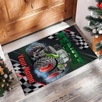 Fendt Crystal Velvet Rug, Custom Name Text Personalized Non‑Slip Floor Mat for Home Decor Gift 60cmx90cm